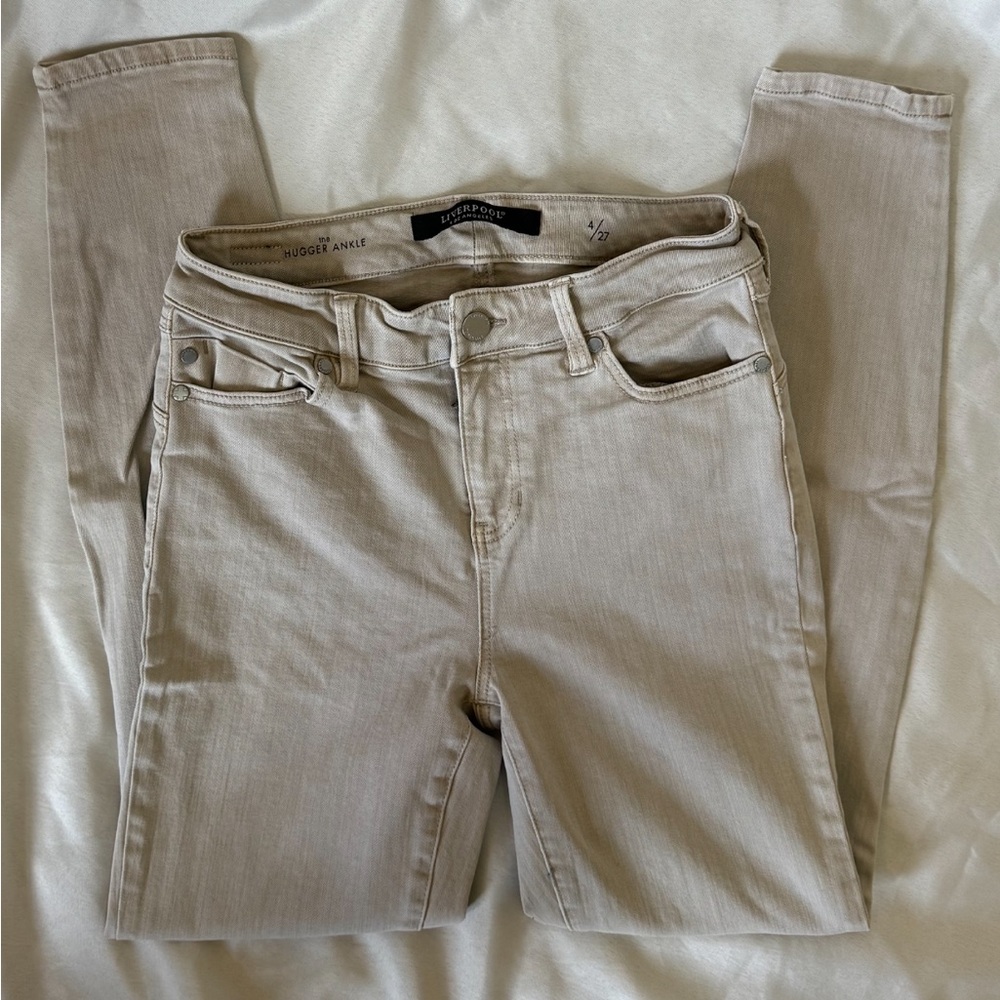 Cream Colored Skinny Jeans | Liverpool Jean Company Skinny Jeans | WORN ONCE